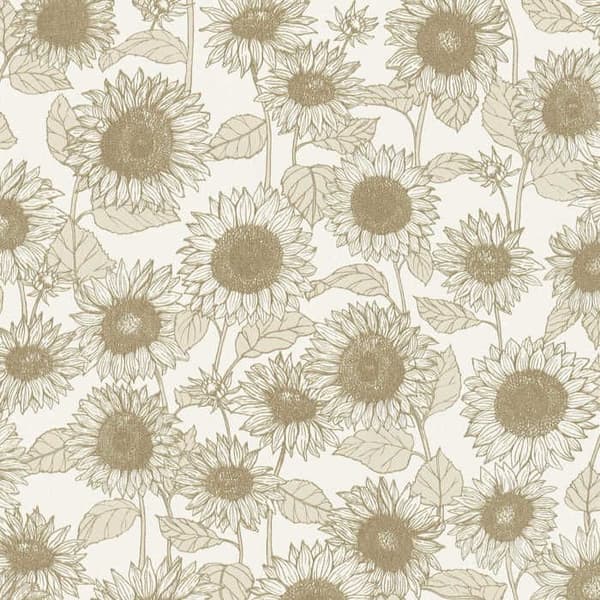 Tapet Blommor M1-No.525 Beige Vit Blommigt Tapet