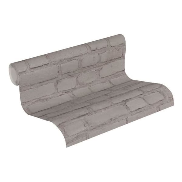 A.S. Creation Elements 374143 tapet non-woven stens struktur tegel 0.53 m x 10.05 m grå