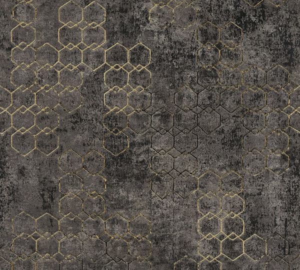 A.S. Creation New Walls 374246 non-woven tapet vintage 0,53 m x 10,05 m svart