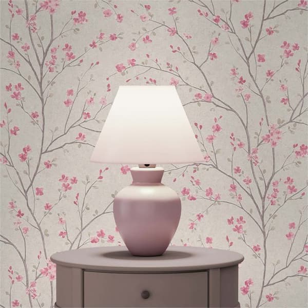 Tapet Skog och Löv M1-No.643 Rosa Vit Blomtapet