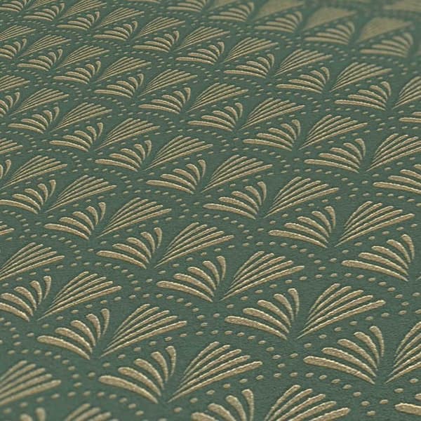 Tapet M1-No.654 Grön Guld Tapet Geometrisk Design