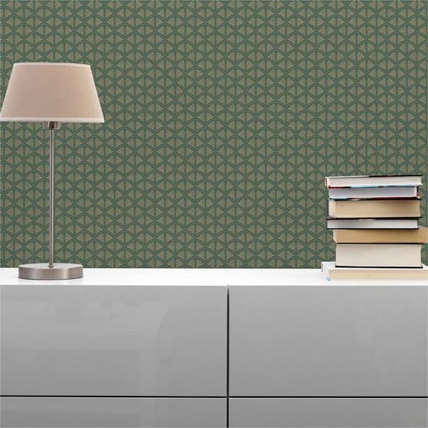 Tapet M1-No.654 Grön Guld Tapet Geometrisk Design