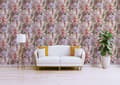 Miniatyrbild 3 av 5: Tapet Blommor M1-No.784 Non-woven tapet Lila Beige Blommig Floral