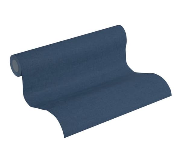 A.S. Creation Nya Väggar 374313 non-woven tapet enfärgad 0.53 m x 10.05 m blå