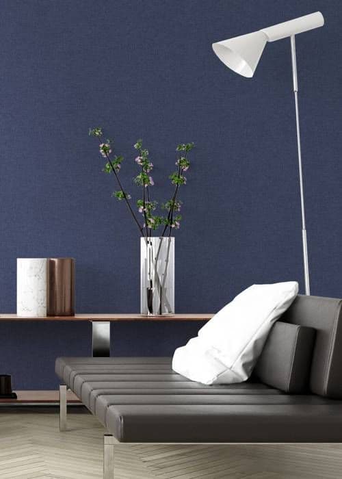 A.S. Creation Nya Väggar 374313 non-woven tapet enfärgad 0.53 m x 10.05 m blå