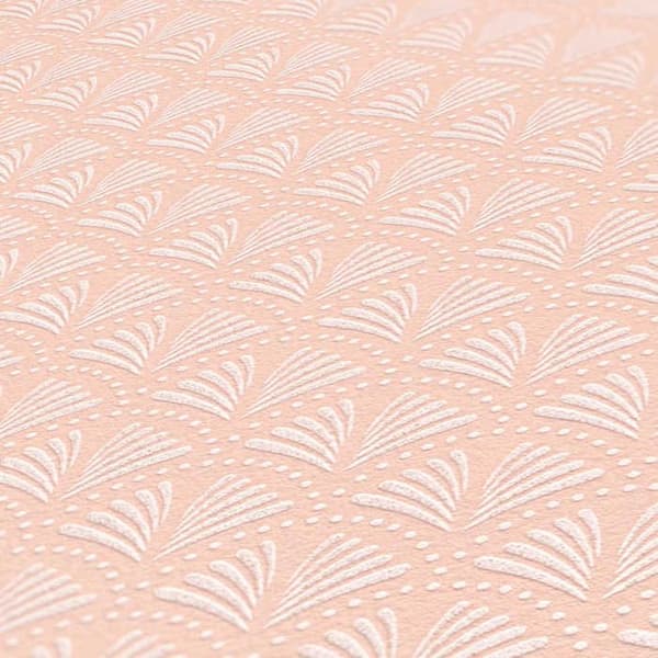 Tapet M1-No.656 Rosa Vit Geometrisk Design Tapet
