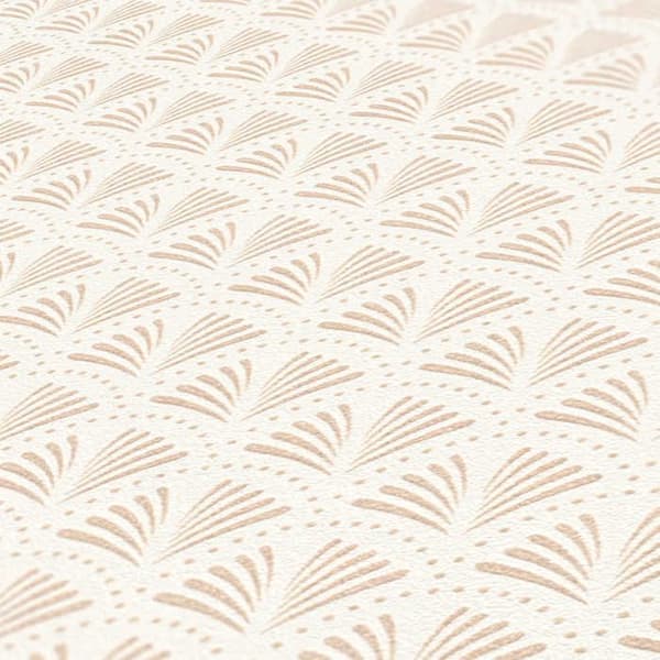 Tapet M1-No.650 Beige Vit Tapet Geometrisk Design