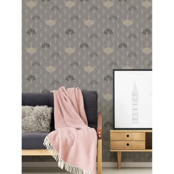 A.S. Creation Pop Style | 374832 | vintagetyg utan underlag | 0,53 m x 10,05 m | grå