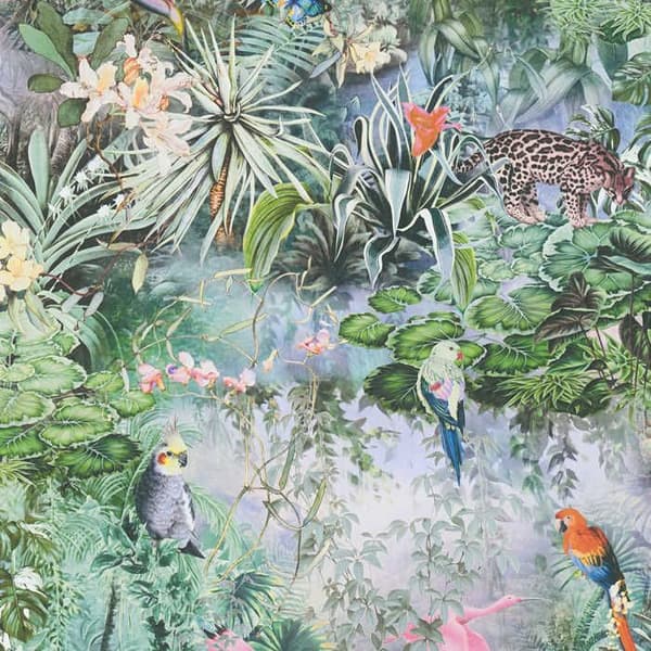 Jungle Tapet Aleix M1-No.794 Non-vävt tapet Grön Blå Blommor