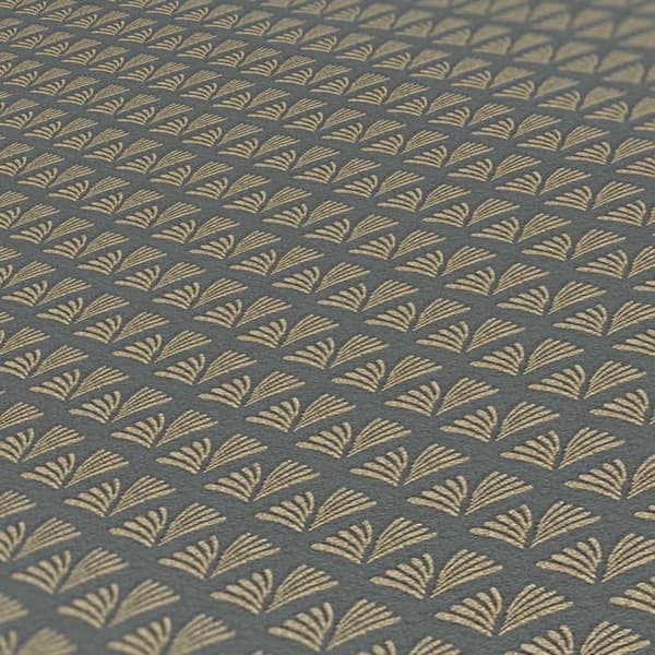 Papper Tapet M1-No.658 Guld Grå Tapet Design Geometrisk