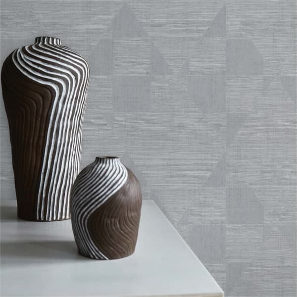 Grafiskt Tapet Meo M1-No.801 Silvergrå Geometrisk Vintage