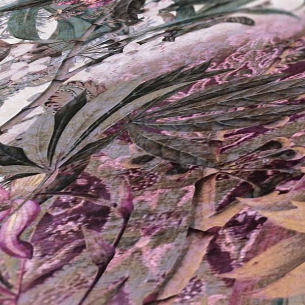 Tapet Blommor M1-No.786 Non-woven tapet Lila Vit Blommig Floral