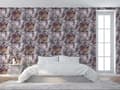 Miniatyrbild 2 av 5: Tapet Blommor M1-No.786 Non-woven tapet Lila Vit Blommig Floral