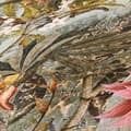 Miniatyrbild 4 av 4: Papper Tapet Dungel Camilla M1-No.782 Grön Rosa Blommor Floral