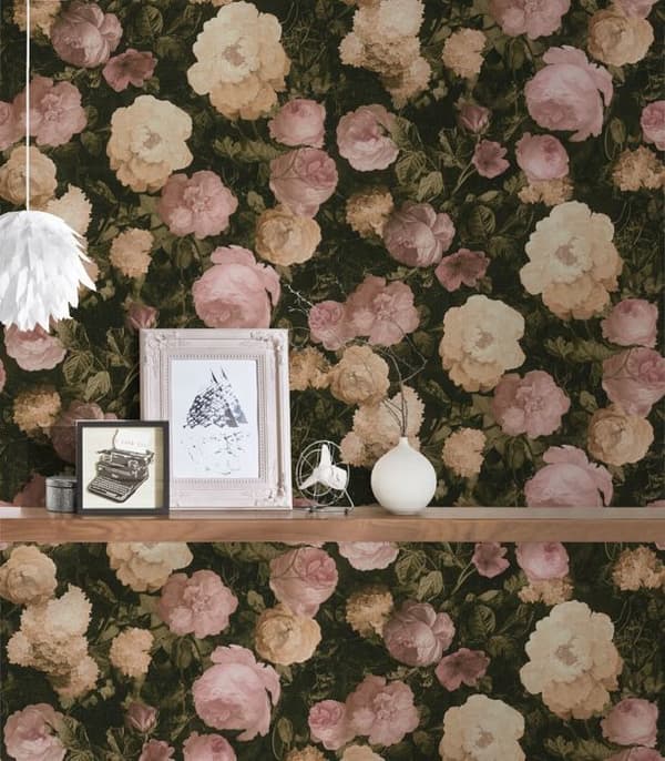 A.S. Creation Konsthistoria 376501 non-woven tapet blommig 0.53 m x 10.05 m rosa