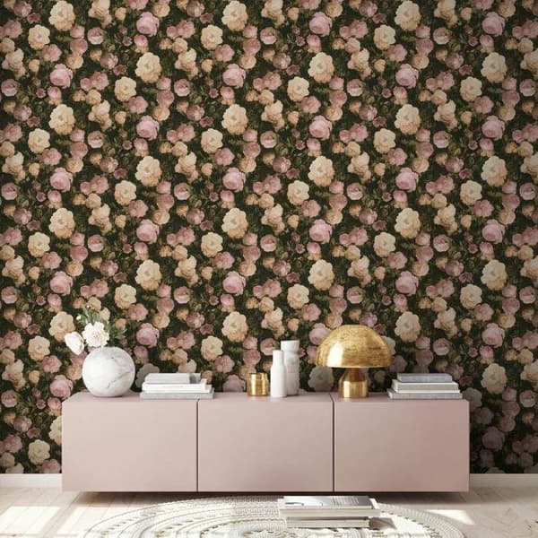 A.S. Creation Konsthistoria 376501 non-woven tapet blommig 0.53 m x 10.05 m rosa