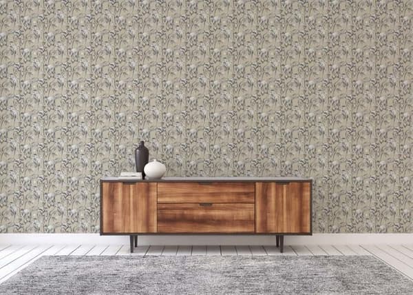Djurtapet Gianni M1-No.662 | Non-woven tapet | Beige | Grå | Djungeloptik