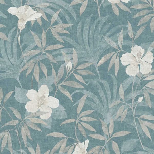 TADESSI tapet blommor Mario M1-No.694 non-woven beige blå tapet blommor floristisk vardagsrum sovrum kök