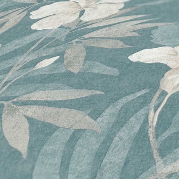TADESSI tapet blommor Mario M1-No.694 non-woven beige blå tapet blommor floristisk vardagsrum sovrum kök