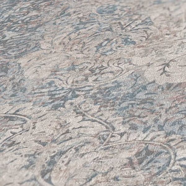 Barocktapet Gioele M1-No.700 Beige Blå Klassiska Ornament