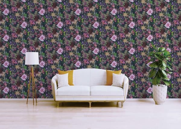 Tapet Dschungel Camilla M1-No.777 Grön Svart Blommig Floral
