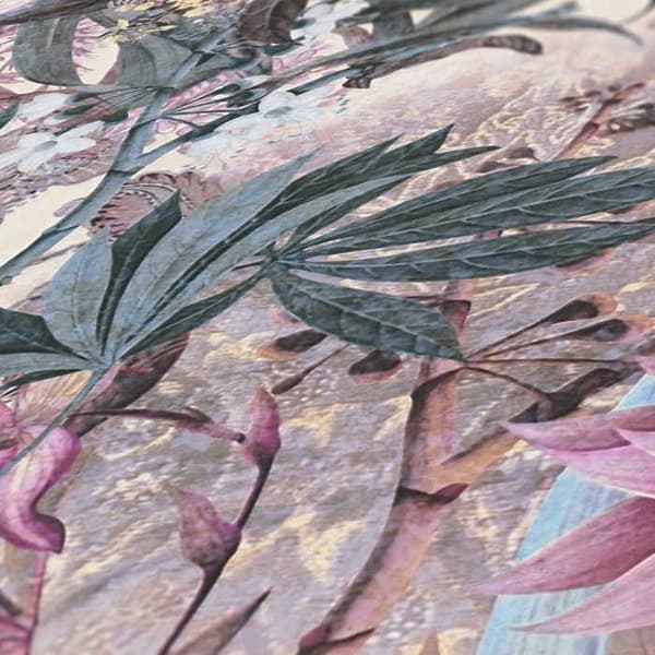Tapet Blommor M1-No.785 Non-woven tapet Rosa Vit Blommig Floral