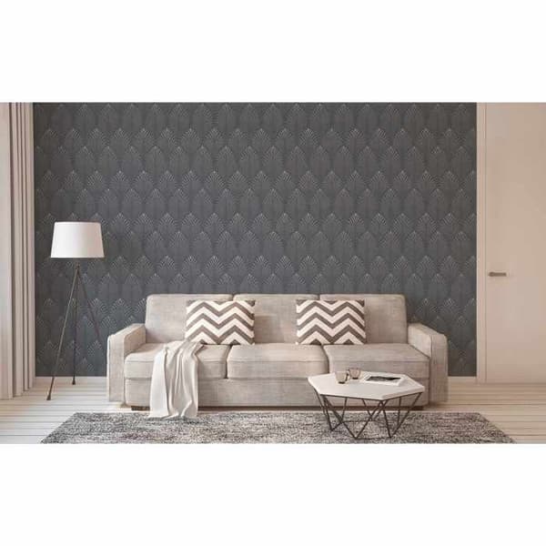A.S. Creation Pop Style 374822 non-woven tapet blommönster 0.53 m x 10.05 m grå