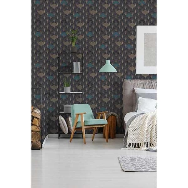 A.S. Creation Pop Style 374833 non-woven tapet vintage 0.53 m x 10.05 m blå