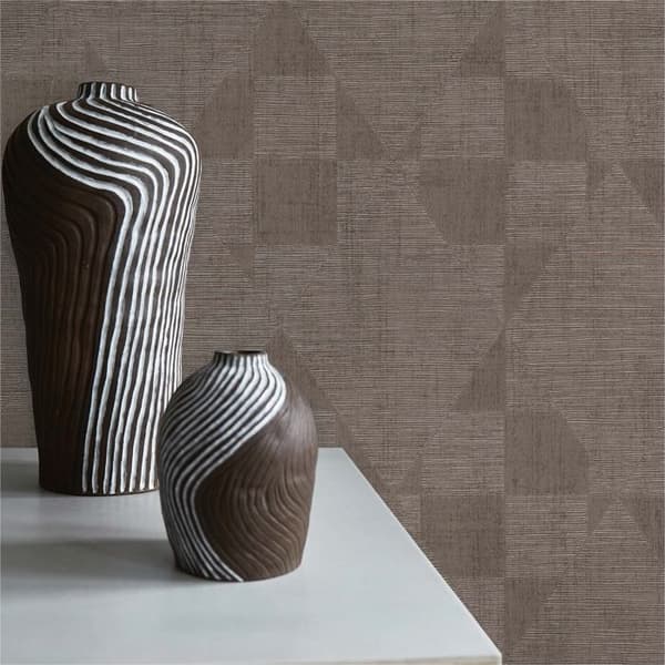 Grafisk tapet Meo M1-No.804 | Fiberpapper | Brun | Geometrisk | Årgång