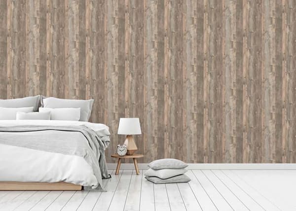 Tapet Imitation trä Vittoria M1-No.904 Beige Brun Lantlig hemmamiljö