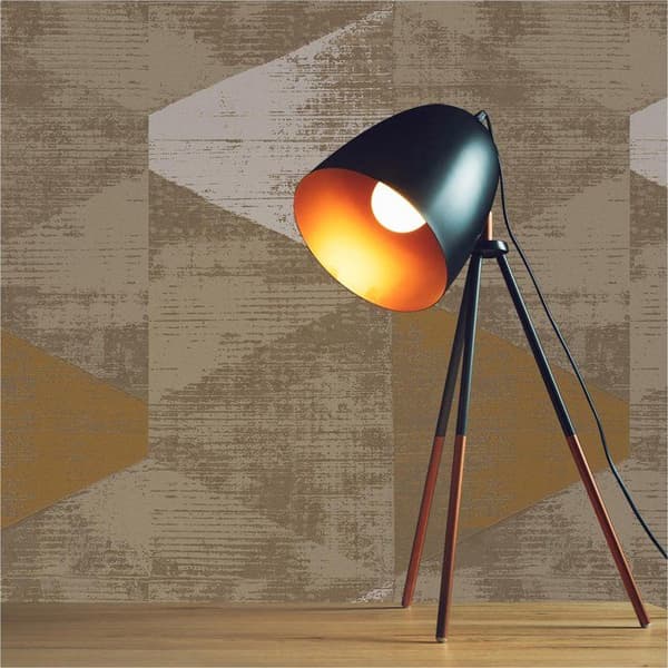 Tapet 3D-effekt matia M1-No.3425 Guld Gul Grafisk Geometrisk