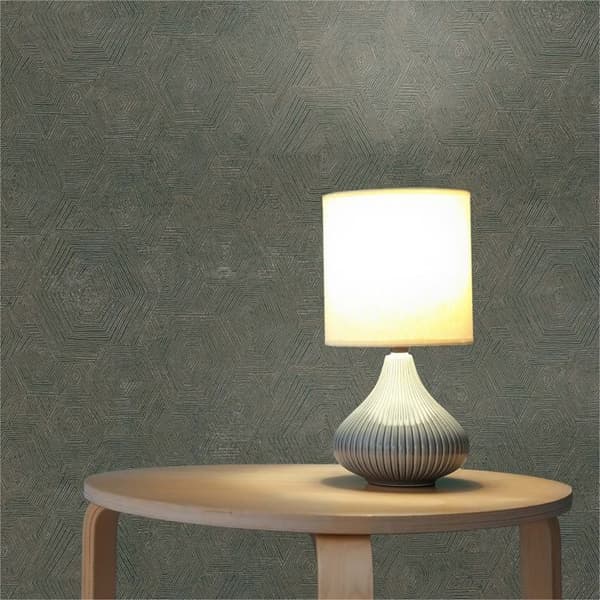 M1-Nr.1834 Non-vävd tapet Blå Guld Geometrisk Struktur