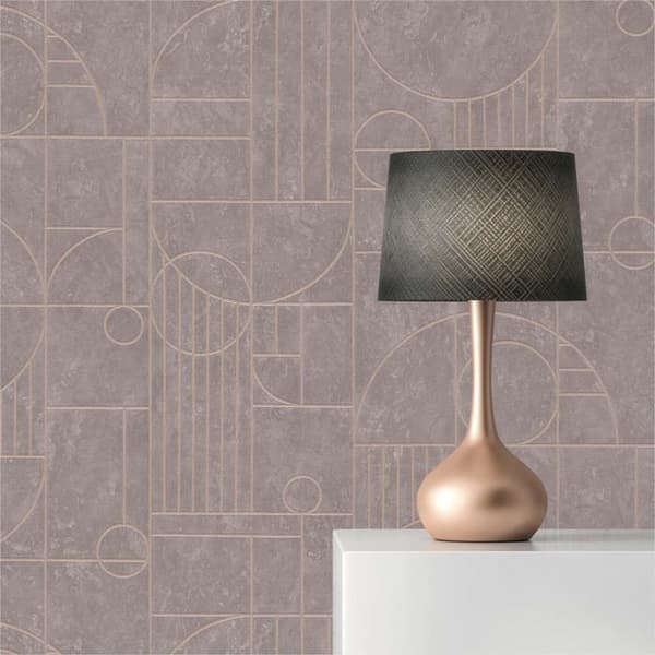 TADESSI grafiskt tapet Mauro M1-No.1835 non-woven tapet grå geometrisk art déco för vardagsrum sovrum kök