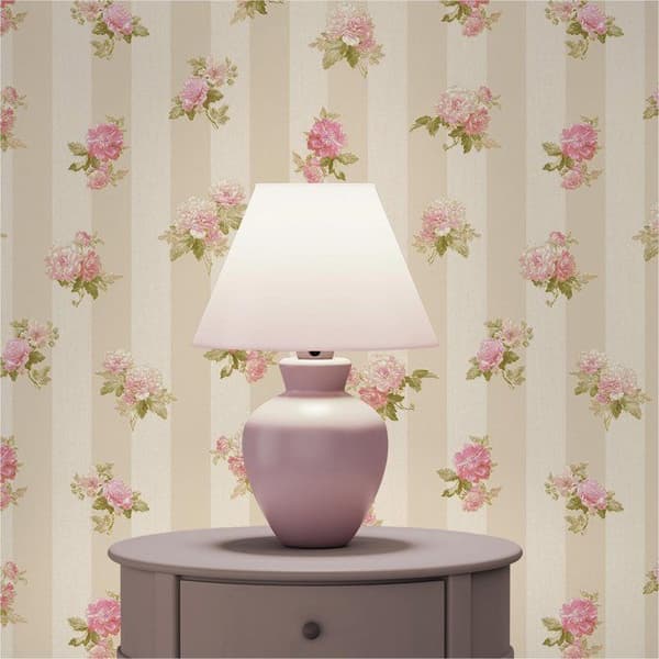 Tapet Randigt Romeo M1-No.2129 Rosa Blommor Barock Blommor