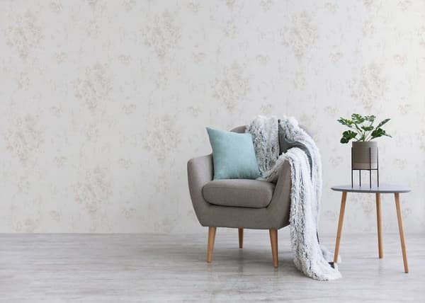 Tapet Blommor M1-No.2160 Grå Floral Lantgård