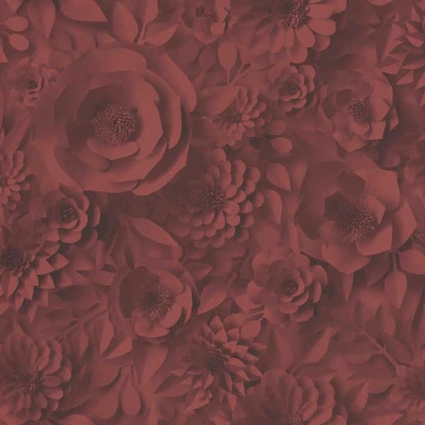 Pappers tapet 3D-effekt Leonardo M1-No.3551 Röd Blommor Natur