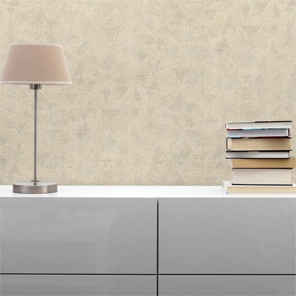 M1-No.1832 Non-woven tapet Beige Geometrisk struktur