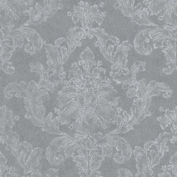 Barocktapet Giulia M1-No.2144 Grå Vit Klassisk Ornament