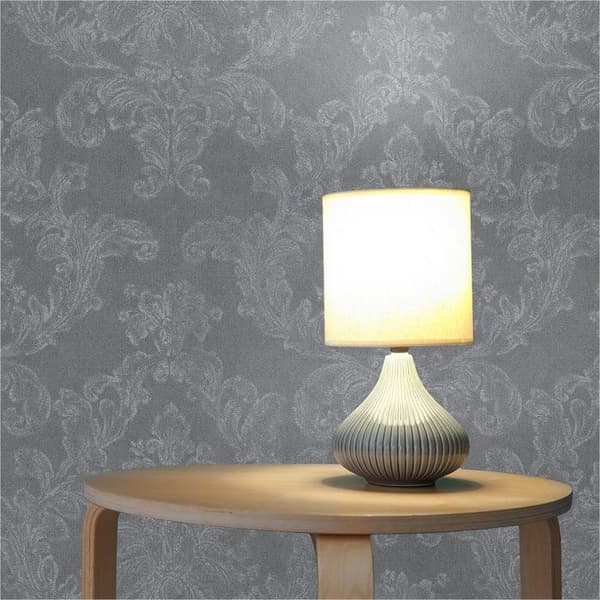 Barocktapet Giulia M1-No.2144 Grå Vit Klassisk Ornament