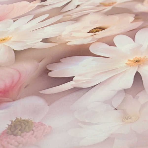 Tapet Blommor M1-No.3561 Non-woven tapet Vit Rosa Floral Natur