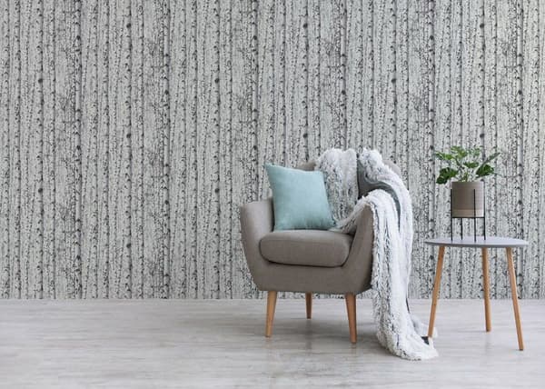 Tapetblad Ginevra M1-No.3554 Vit Björkskog Natur