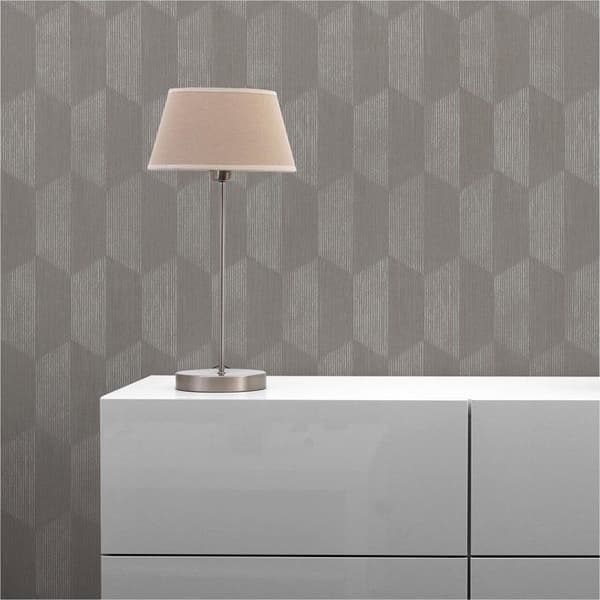 Papirtapet Effekt 3D Tommaso M1-No.3469 Grå Silver Grafisk Geometrisk