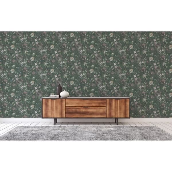 Mario flower tapet M1-No.3503 | Non-woven tapet | Grön | Vit | Blommig | Natur