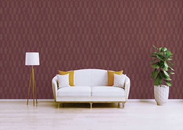 Tapet 3D Effekt Tommaso M1-No.3471 Röd Guld Grafisk Geometrisk