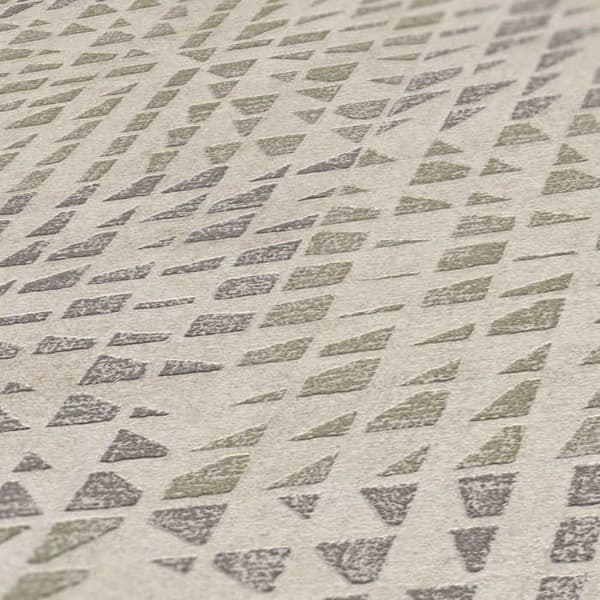 Papper Tapet 3D Effekt Arianna M1-No.3419 Kräm Beige Grafisk Geometrisk