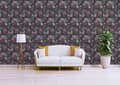 Miniatyrbild 3 av 3: Tapet Blommor M1-No.3455 Non-woven Tapet Rosa Grå Blommig Natur