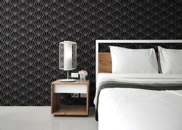 Grafisk Tapet Carlo M1-No.461 Svart Brons Geometrisk Tapet