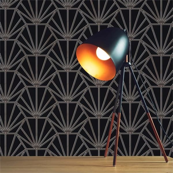 Grafisk Tapet Carlo M1-No.461 Svart Brons Geometrisk Tapet
