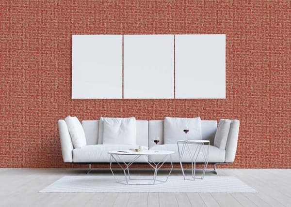 Grafiskt Tapet Meo M1-No.1821 Non-woven tapet Röd Guld Geometrisk