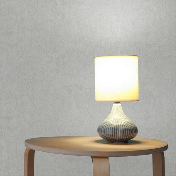 Papper Tapet Blommor M1-No.3346 Vitt Grått Blommigt Natur Vintage